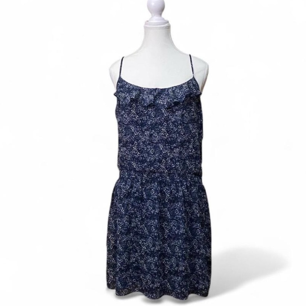 Express Navy Blue Floral Mini Dress